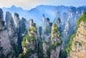 Landscape of Zhangjiajie. Taken from Old House Field. Located in Wulingyuan Scenic and Historic Interest Area which was designated a UNESCO World Heritage Site as well as AAAAA scenic area in china.;