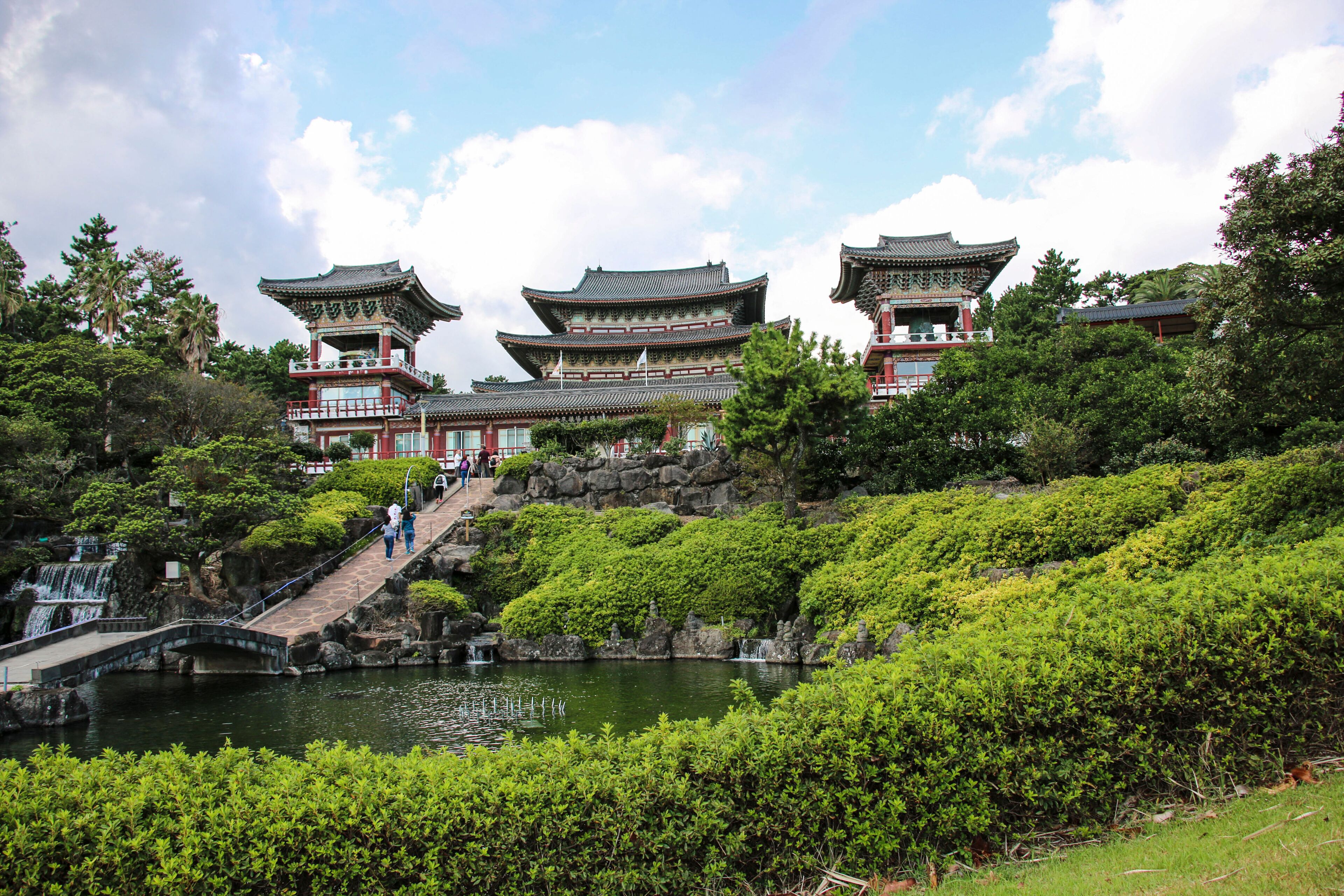 Yakcheonsa Temple is the biggest temple in Jeju, South Korea