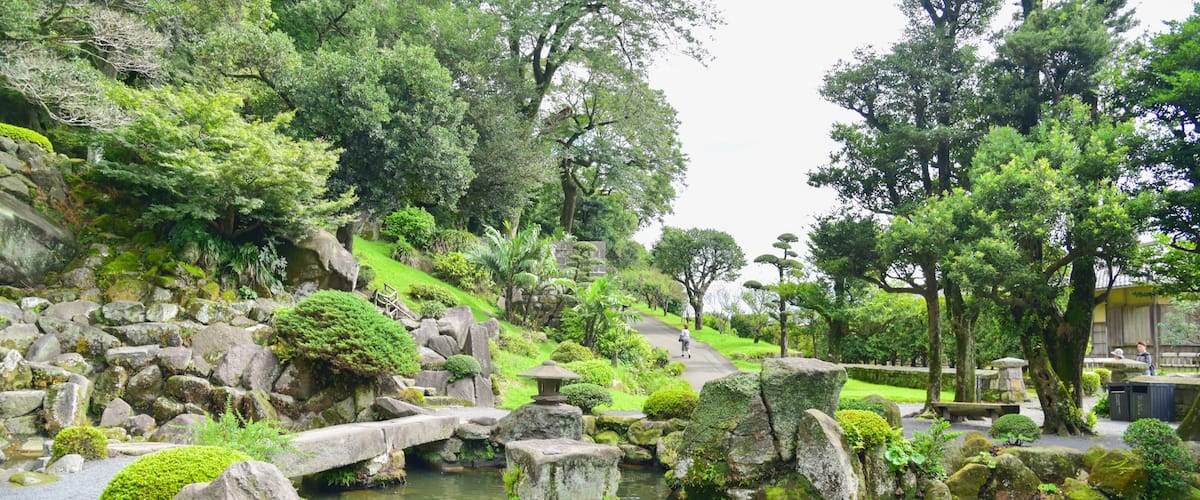 Traditional Japanese Garden Landscape of Senganen Garden in Kagoshima; Shutterstock ID 731916853; purchase_order: SF 06557000; job: ; client: ; other: