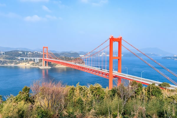 田平公園から見た平戸大橋 長崎県平戸市 Hirado bridge seen from Tabira park Nagasaki-ken Hirado city