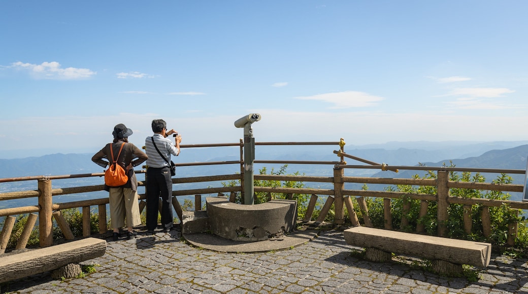 Mount Tsurumi which includes landscape views, a sunset and views