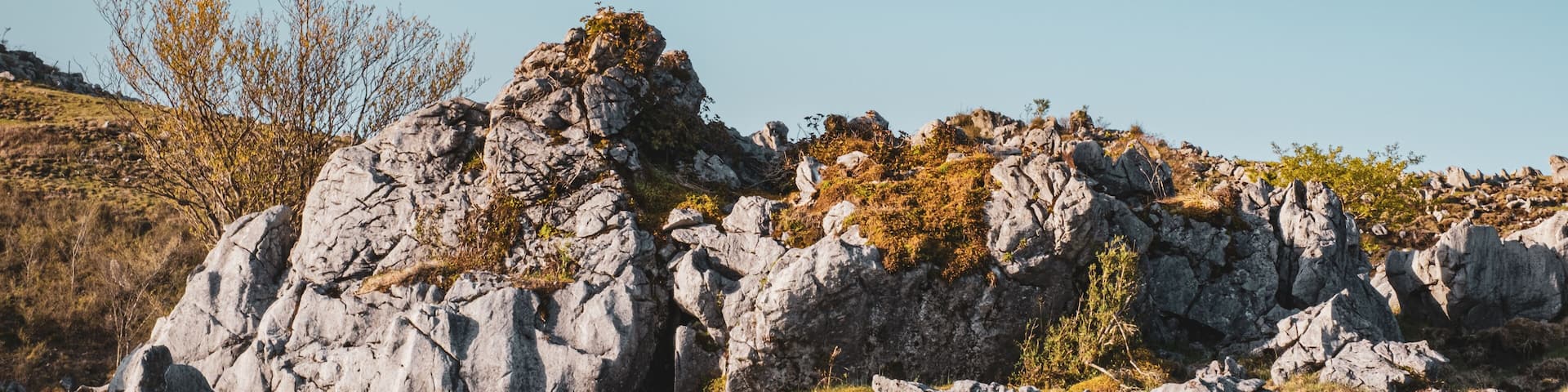 Dramatic Landscape of Many Rocks and Stones on The Grassy Field under The Sky in The Morning, Shikoku Karst in Japan, Natural or Environmental Image, Nobody, Beautiful Dawn
