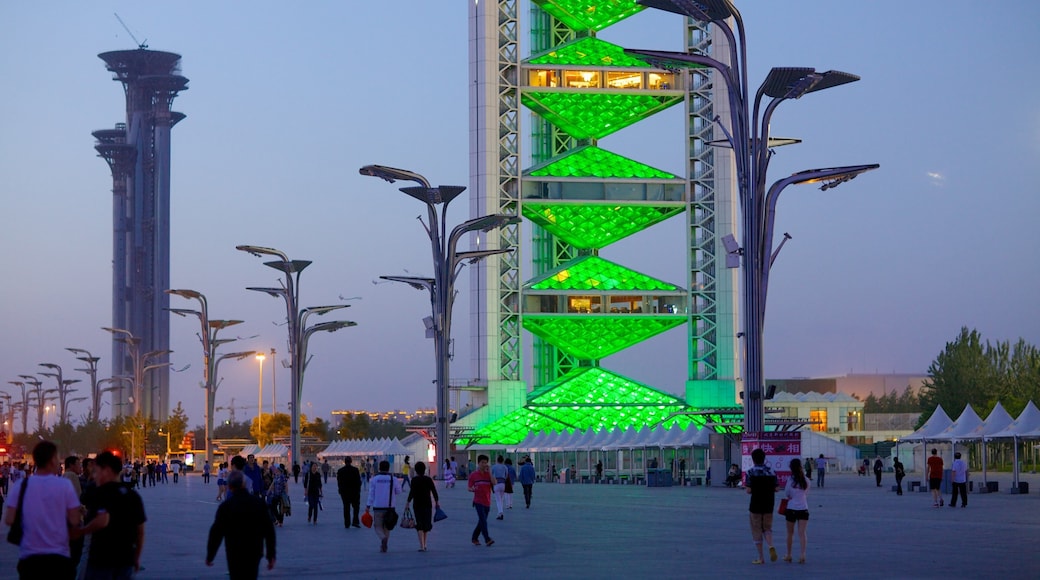 Beijing som viser torg eller plass, moderne arkitektur og gatescener