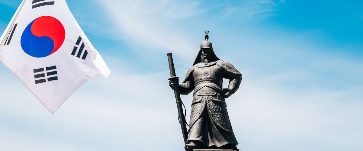 Admiral Yi Sun-Shin statue in Seoul, Korea