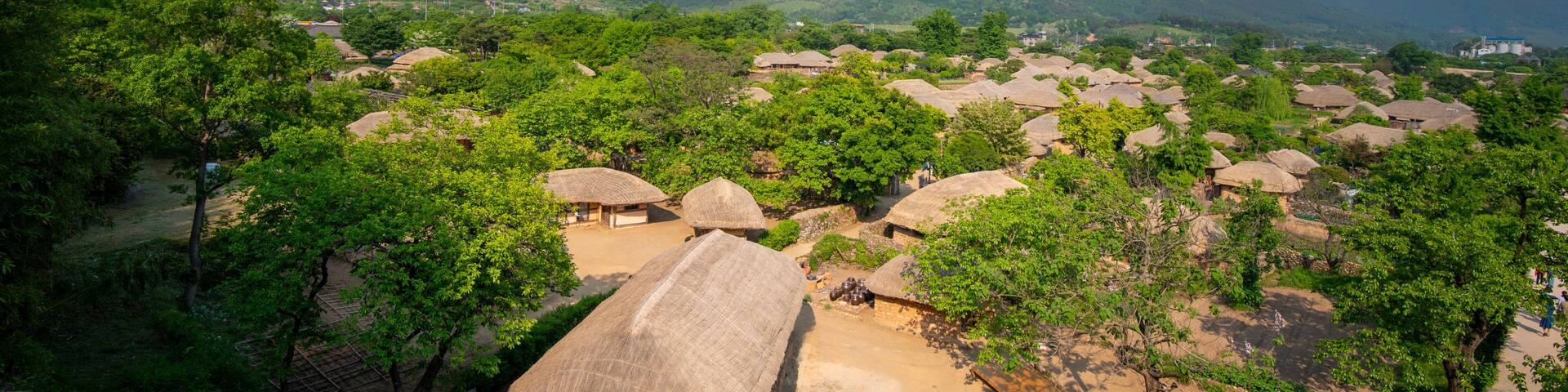 Traditional Korean villages in summer at Nagan Eupseong village