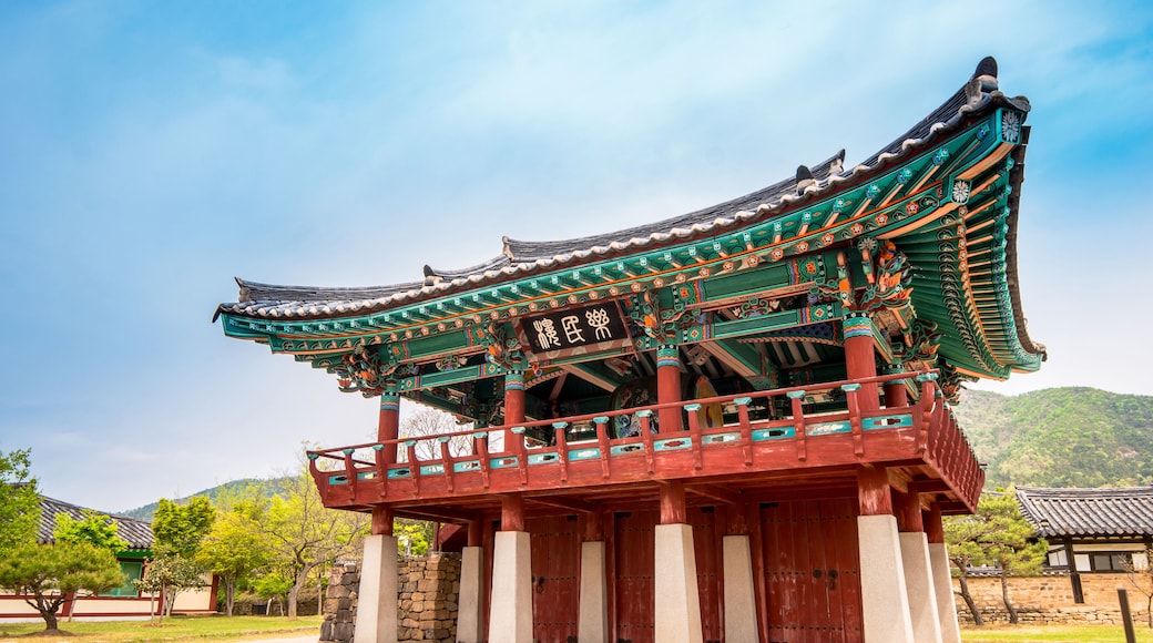 Nangminnu pavilion of Naganeupseong Folk Village in Suncheon. (Sign board text is Nangminnu name of building); Shutterstock ID 784828156; purchase_order: SF 06557000; job: ; client: ; other: