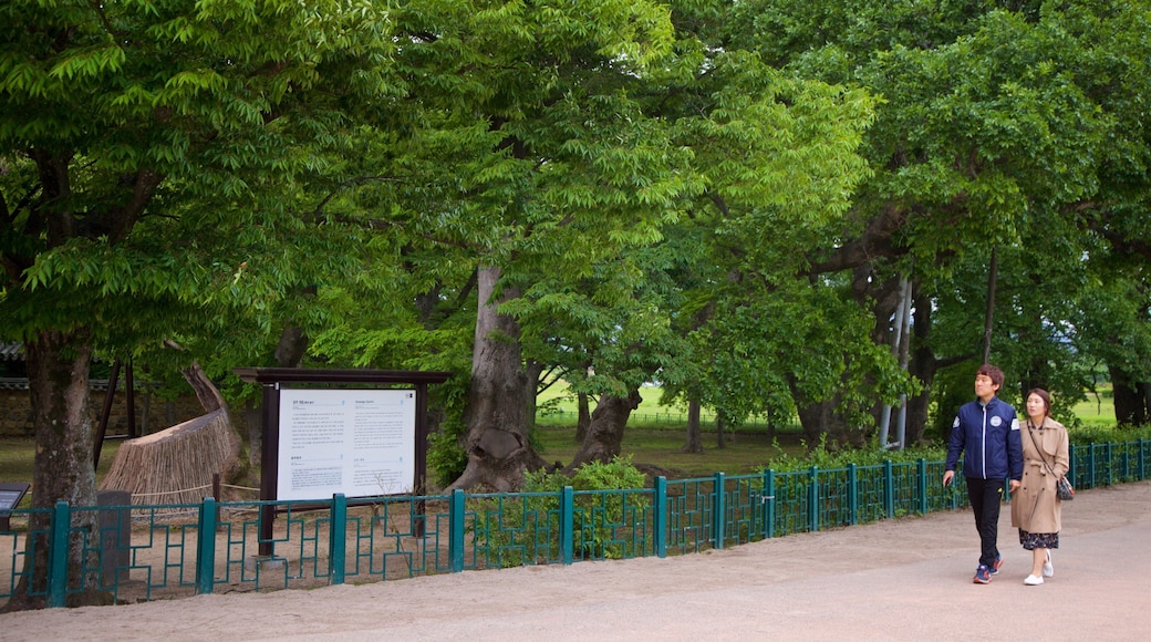 Gyerim Forest which includes a park and signage as well as a couple