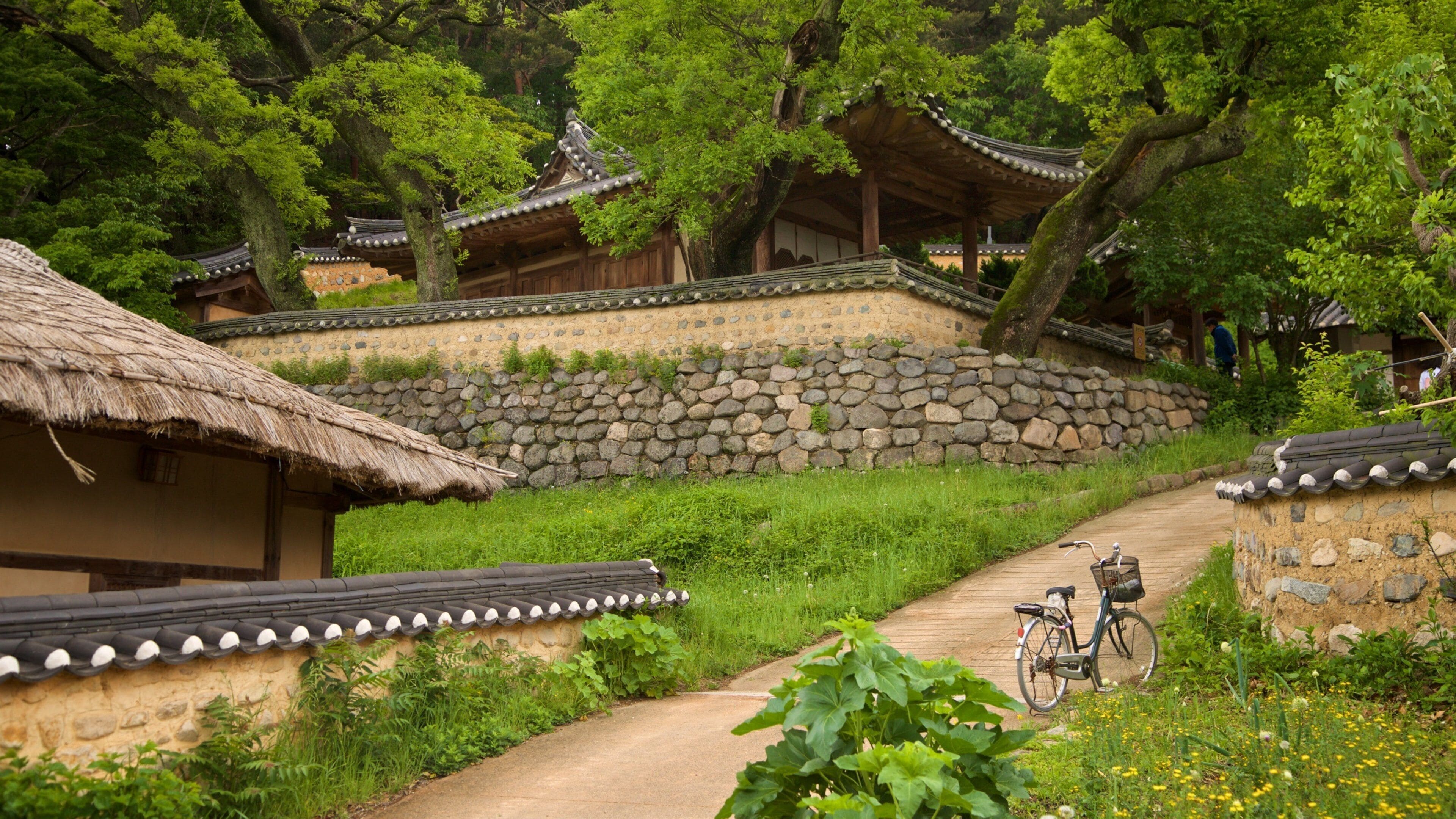 Yangdong Folk Village showing a small town or village and heritage elements