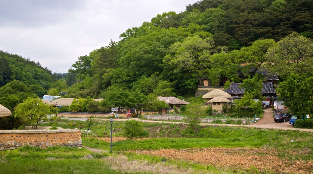 Yangdong Folk Village featuring a small town or village and landscape views