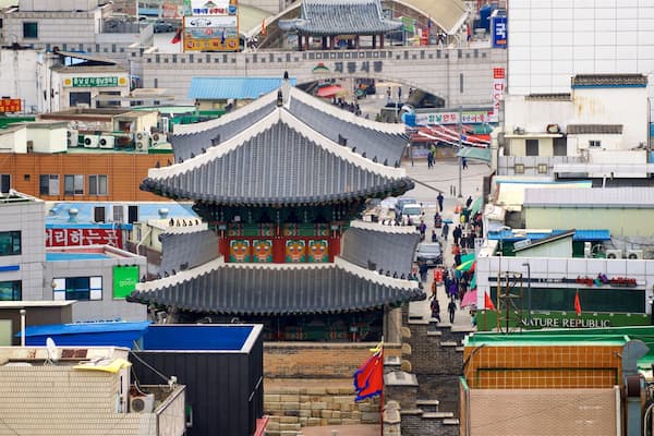 Tor Paldalmun welches beinhaltet Stadt, Geschichtliches und Landschaften