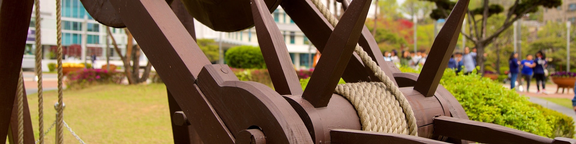 Suwon Hwaseong Museum showing heritage elements and a garden