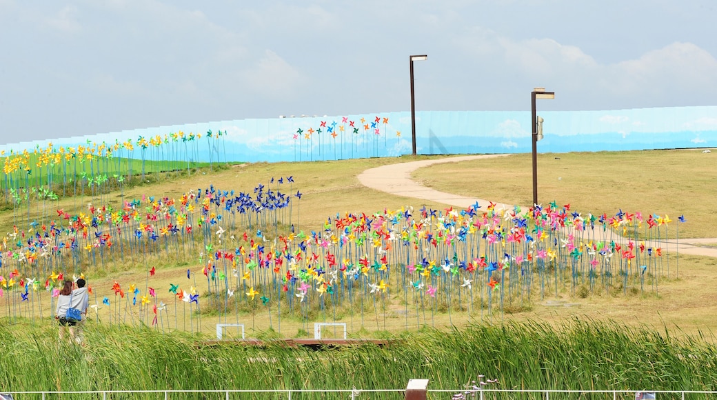 Korean couple take a walking in the Imjingak Pyeonghwa-Nuri Park in paju, South Korea.