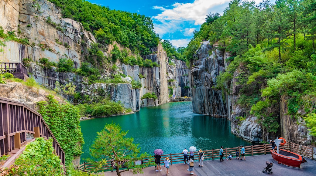 Granite valley The emerald green embrace. at pocheon Art valley, South Korea.