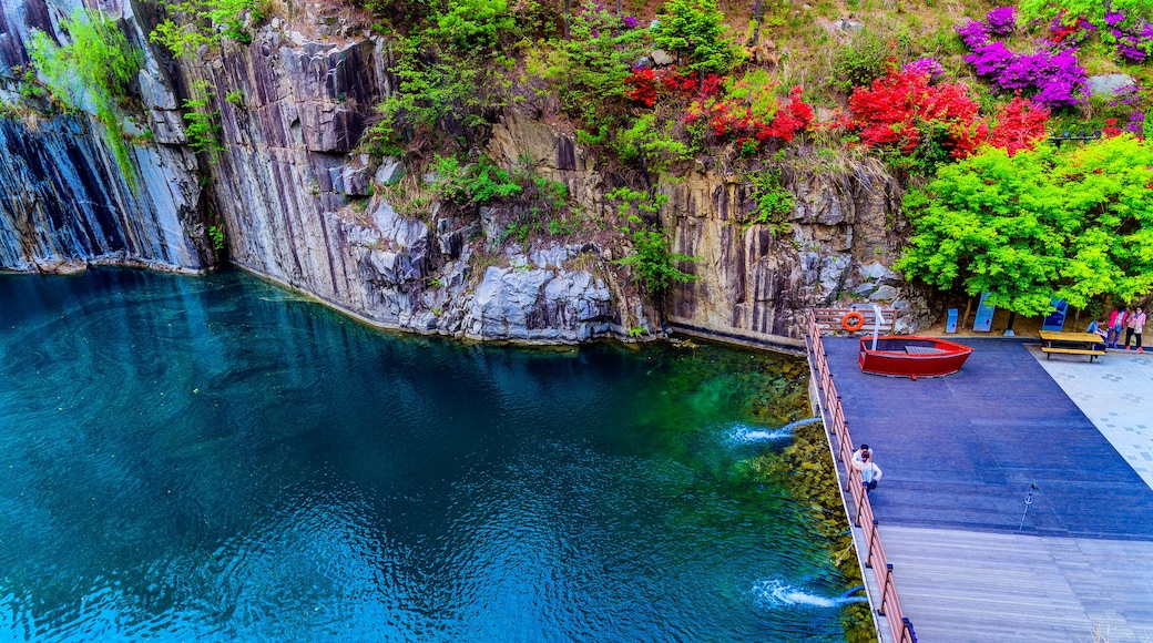 Granite valley The emerald green embrace. At pocheon Art valley, seoul korea.