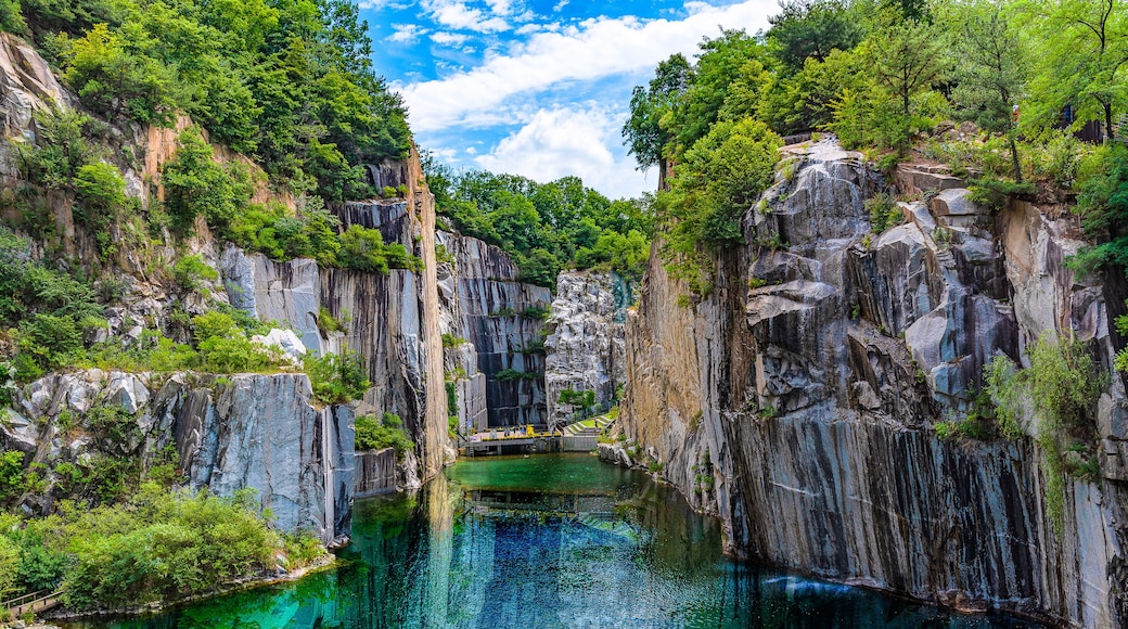 Granite valley The emerald green embrace. at pocheon Art valley, South Korea.
