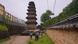 Seven-story Brick Pagoda in Sinse-dong which includes heritage elements and a monument as well as a small group of people