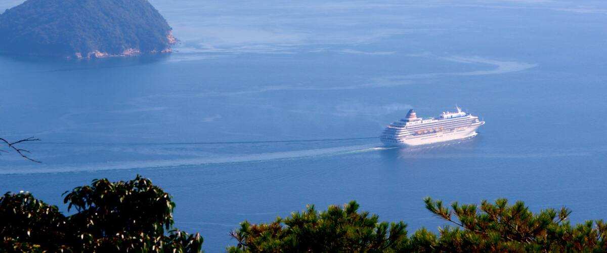 Japão mostrando cruzeiro e paisagens litorâneas