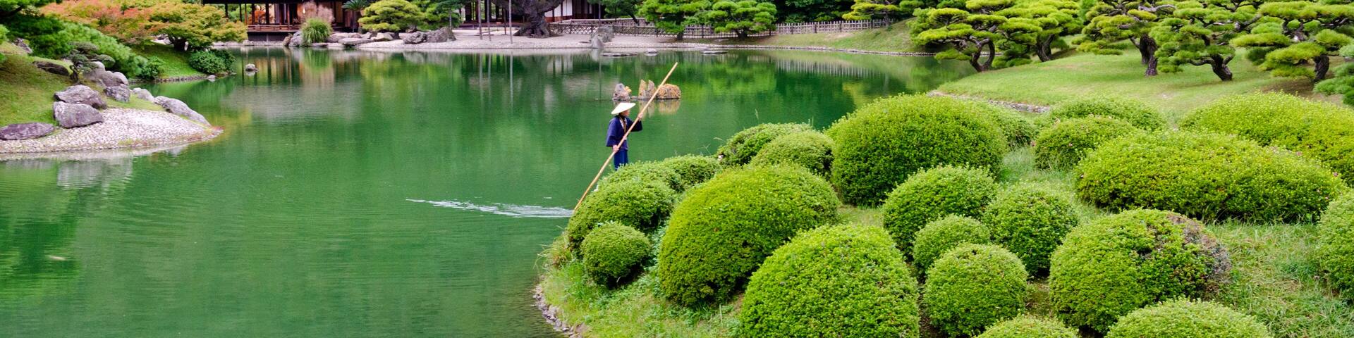 Ritsurin Japanese garden in Takamatsu, Kagawa, Japan.
