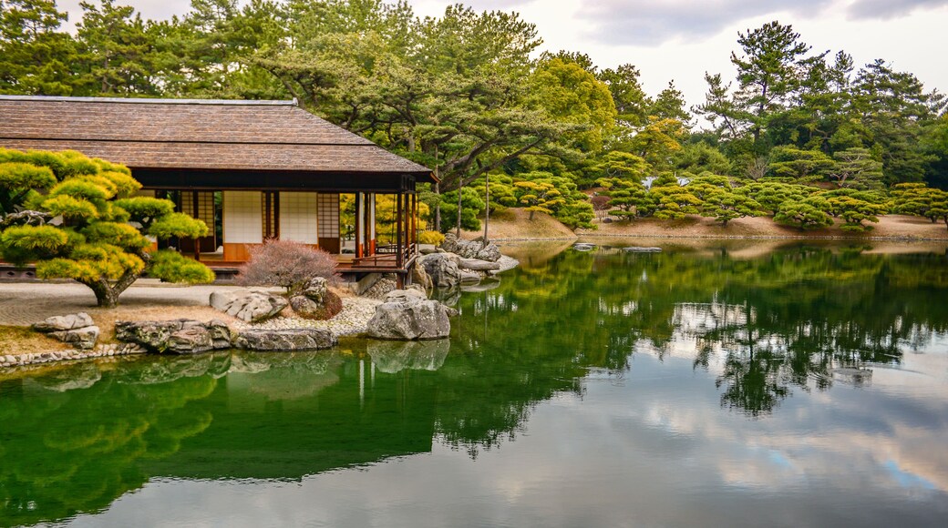 Ritsurin Garden in Takamatsu city, Kagawa Prefecture, Japan. Ritsurin Garden is one of the most famous historical gardens in Japan.; Shutterstock ID 541808923