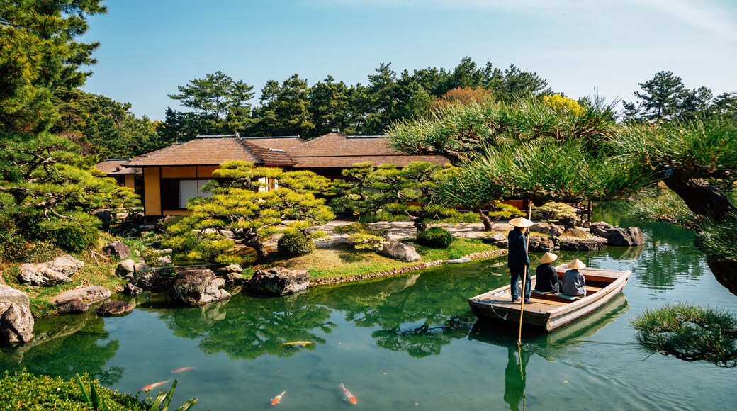 Ritsurin Park, Japanese traditional garden in Takamatsu, Japan