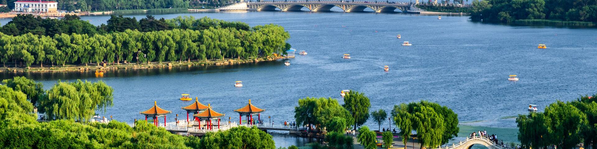 Panorama of Nanhu Park, Changchun, China