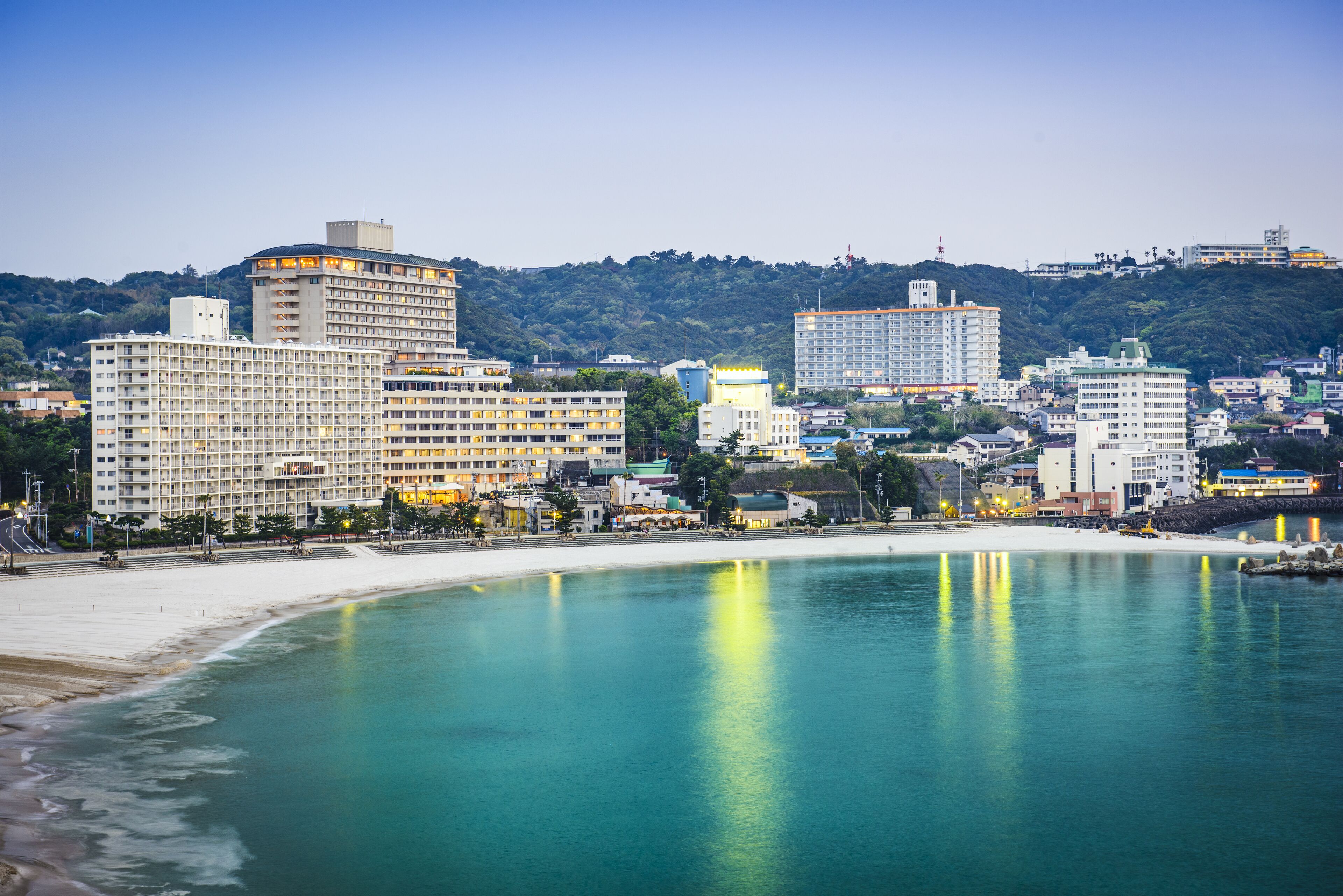 Shirahama, Japan skyline at the beachfront resorts.