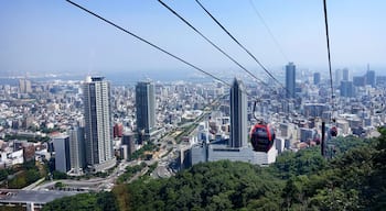 Kobe city view from Shin-Kobe ropeway,Japan.