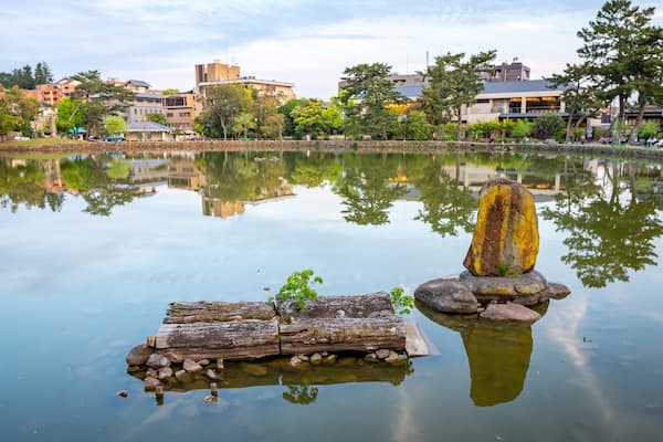 Sarusawa-ike featuring a lake or waterhole