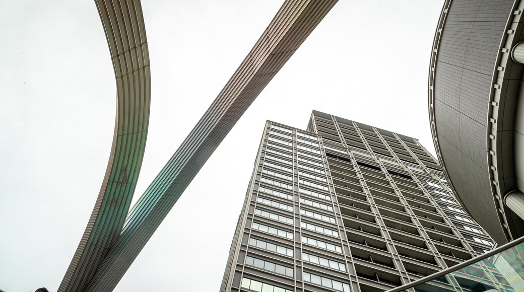 Osaka City Air Terminal which includes a skyscraper and a city