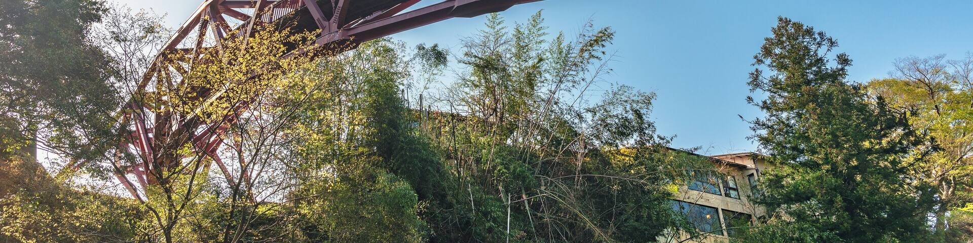 Ayatoribashi bridge in Yamanaka hot spring town, Japan; Shutterstock ID 1126477118; purchase_order: SF 06557000; job: ; client: ; other: