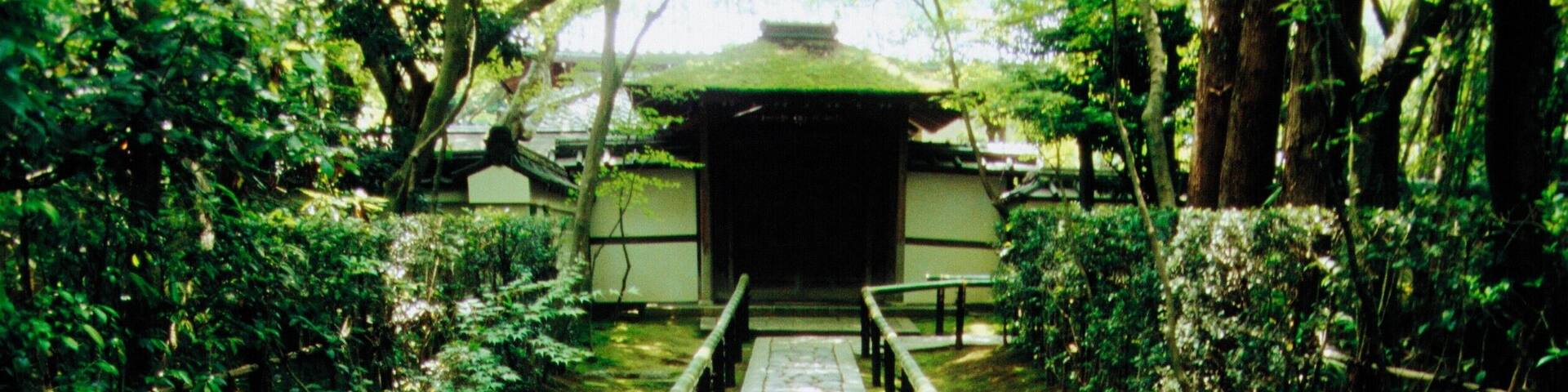 High angle view of a walkway, Koto Temple, Kyoto, Japan