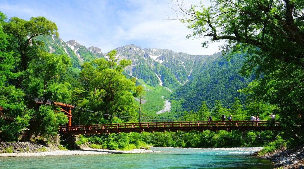 Hotaka mountain and Kappa bridge, Kamikochi, Nagano, Japan