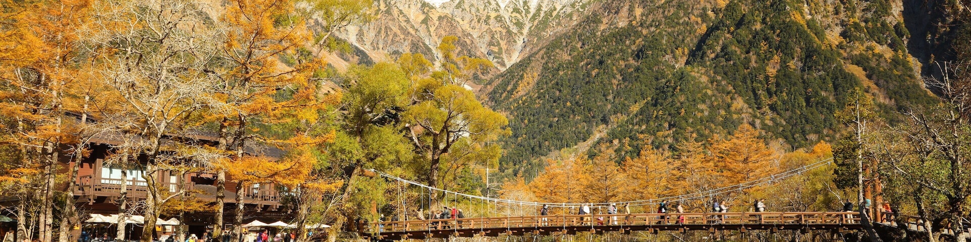 Kappa Bridge which includes a river or creek, a bridge and mountains