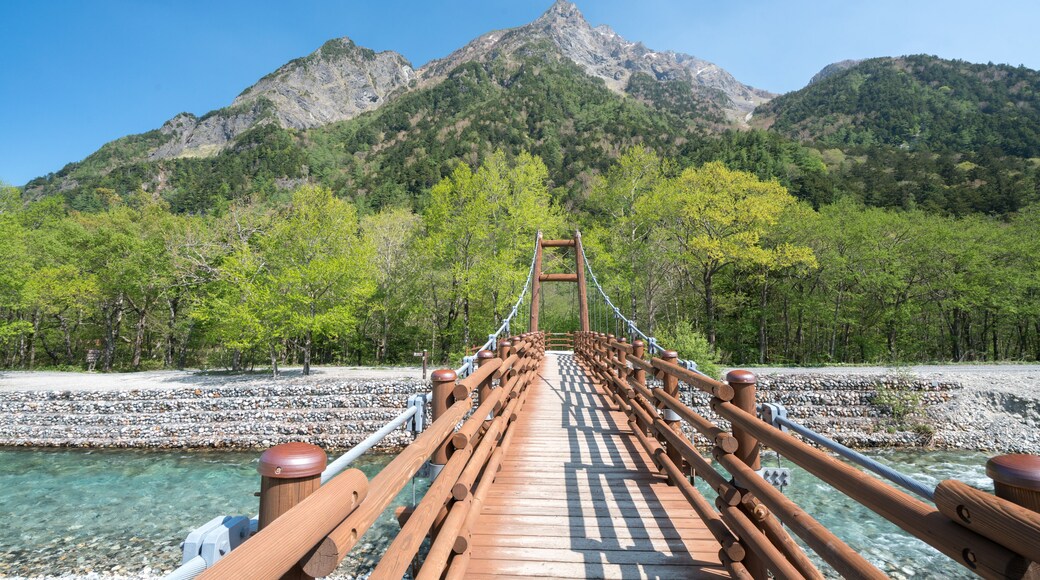 Myojin bridge at Kamikochi,nagano,japan; Shutterstock ID 469965491; purchase_order: SF 06557000; job: ; client: ; other: