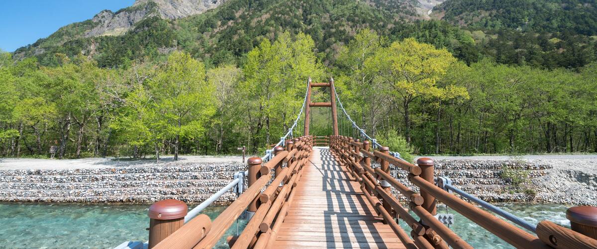 Myojin bridge at Kamikochi,nagano,japan; Shutterstock ID 469965491; purchase_order: SF 06557000; job: ; client: ; other: