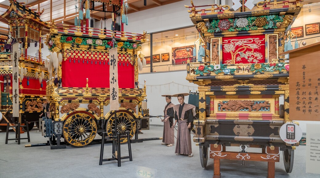 Takayama Festival Floats Exhibition Hall featuring heritage elements and interior views