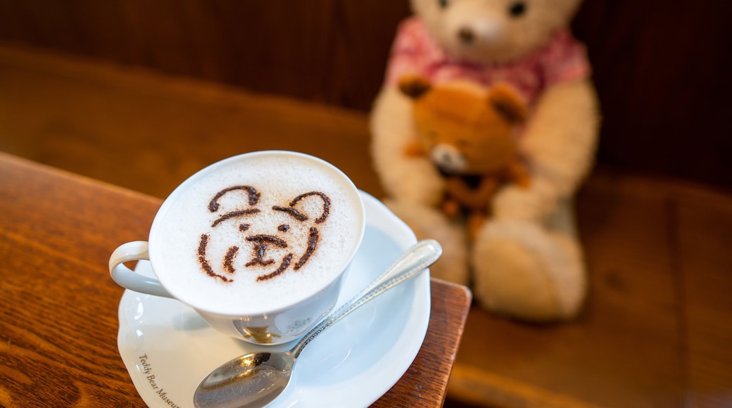 Izu Teddy Bear Museum featuring cafe scenes and drinks or beverages