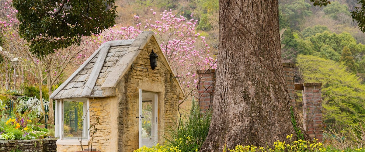 Akao Herb and Rose Garden showing a garden and wildflowers