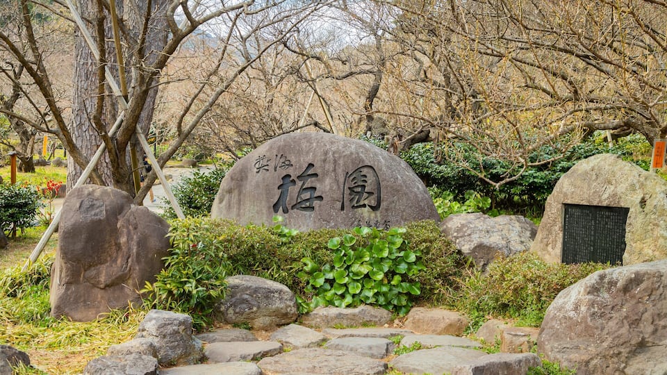 Atami Plum Garden which includes a park and signage