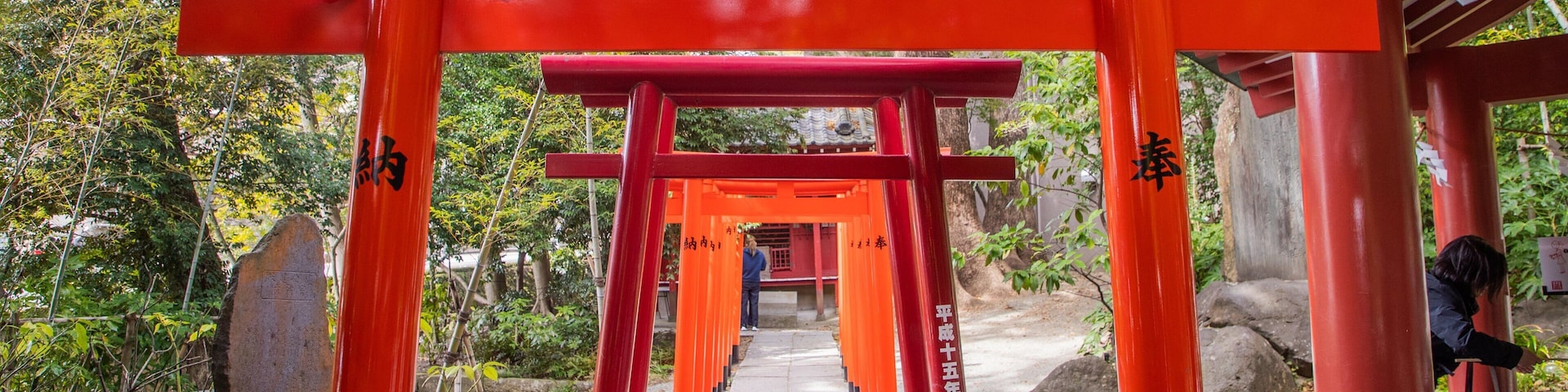 Kinomiya Shrine which includes heritage elements and a garden