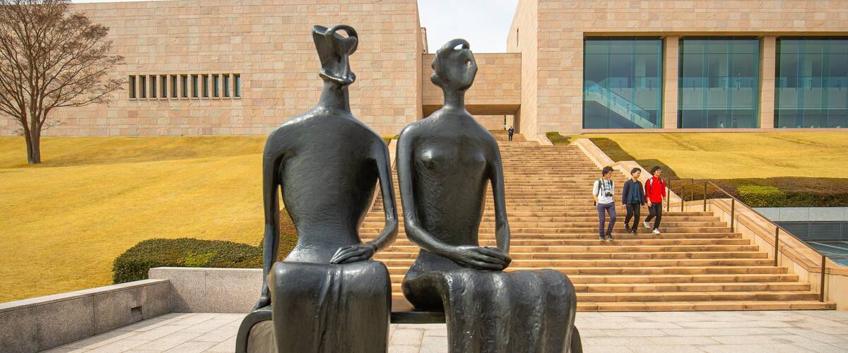 MOA Museum of Art which includes a statue or sculpture and outdoor art