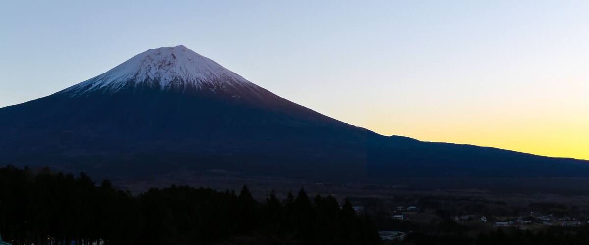 Mt.Fuji and the first sunrise.I shot it early in the morning.Shot in Fujinomiya City, Shizuoka Prefecture, Japan.