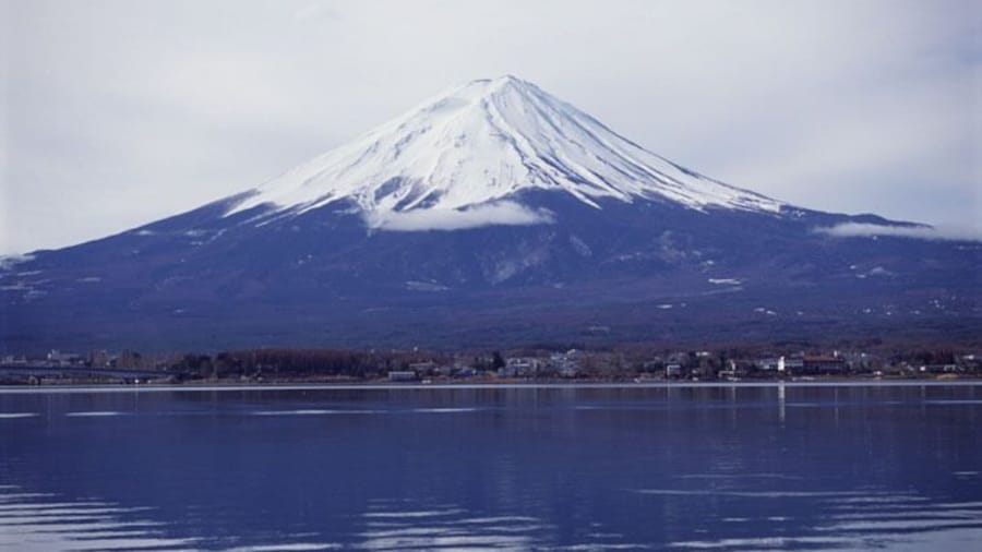 Mt. Fuji and Reflection in Lake Kawaguchi
