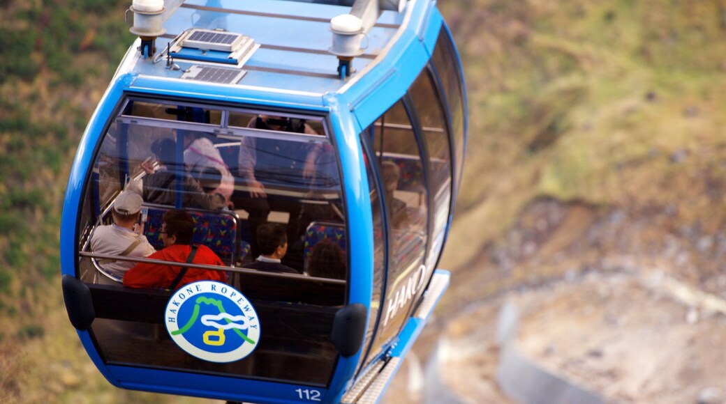 하코네 을 보여주는 곤돌라 뿐만 아니라 대규모 사람들