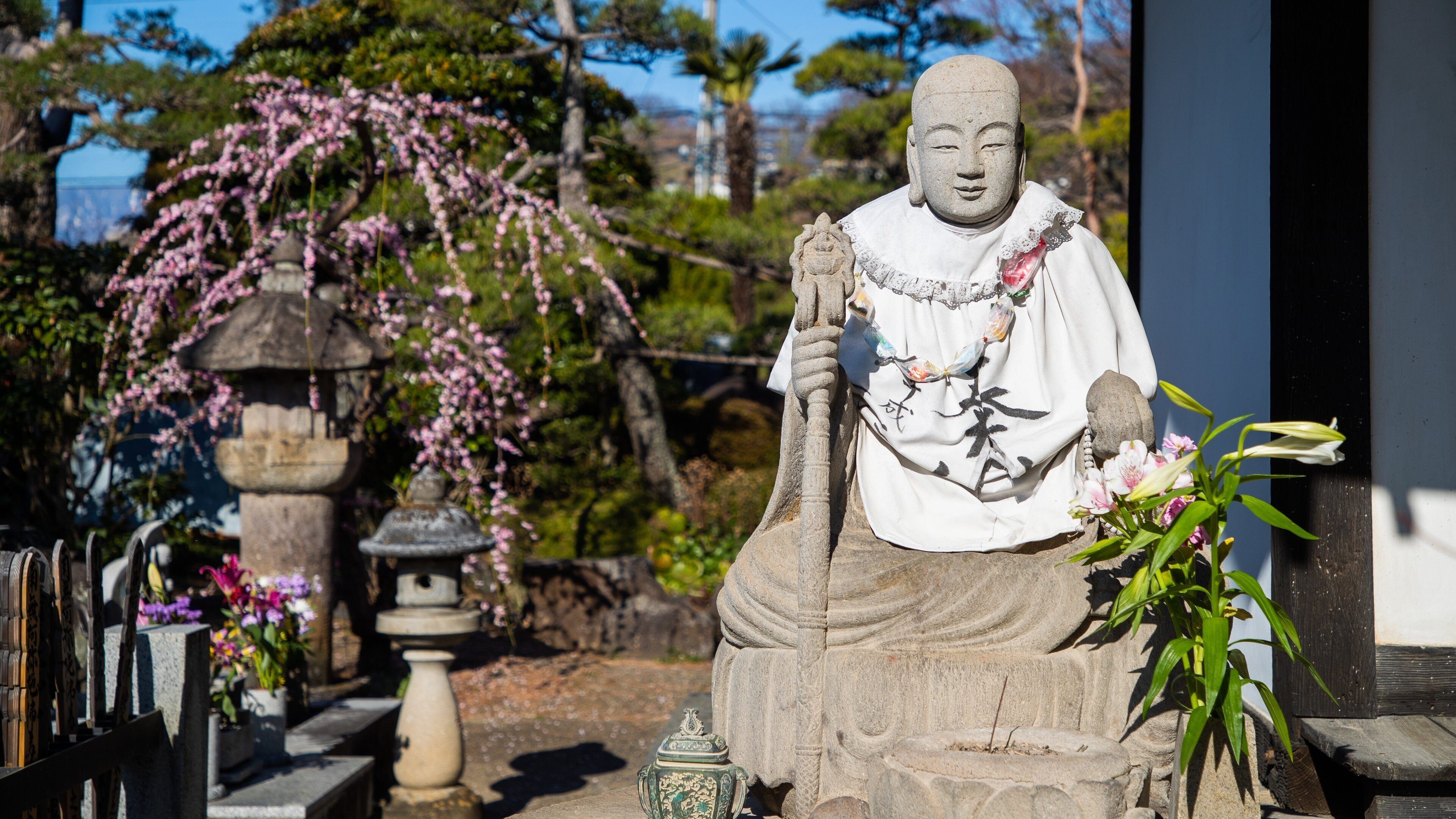 Kai Zenkoji Temple which includes a statue or sculpture and religious aspects