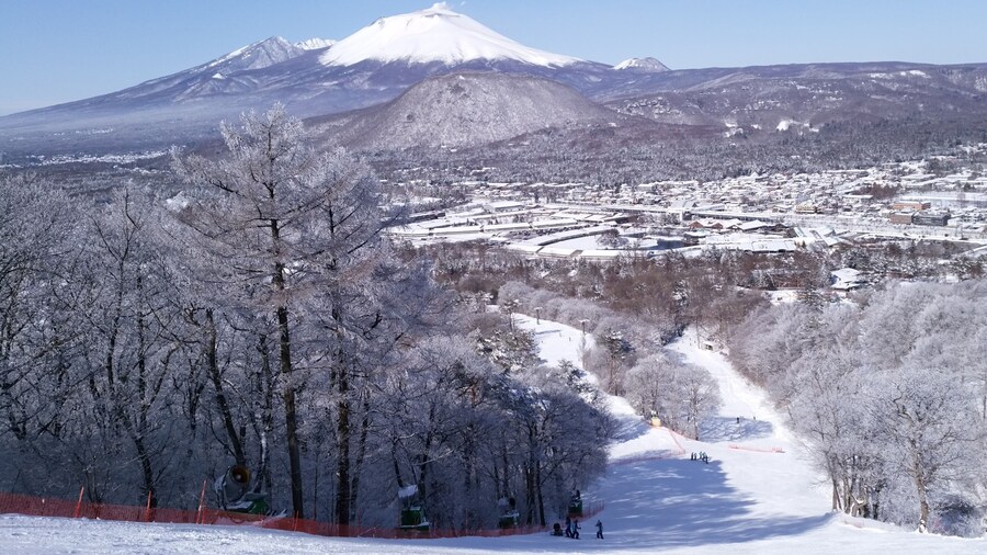 Karuizawa Prince Hotel Ski Resort showing snow, mountains and landscape views