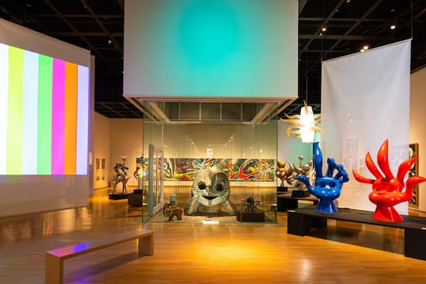 Taro Okamoto Museum of Art which includes art and interior views