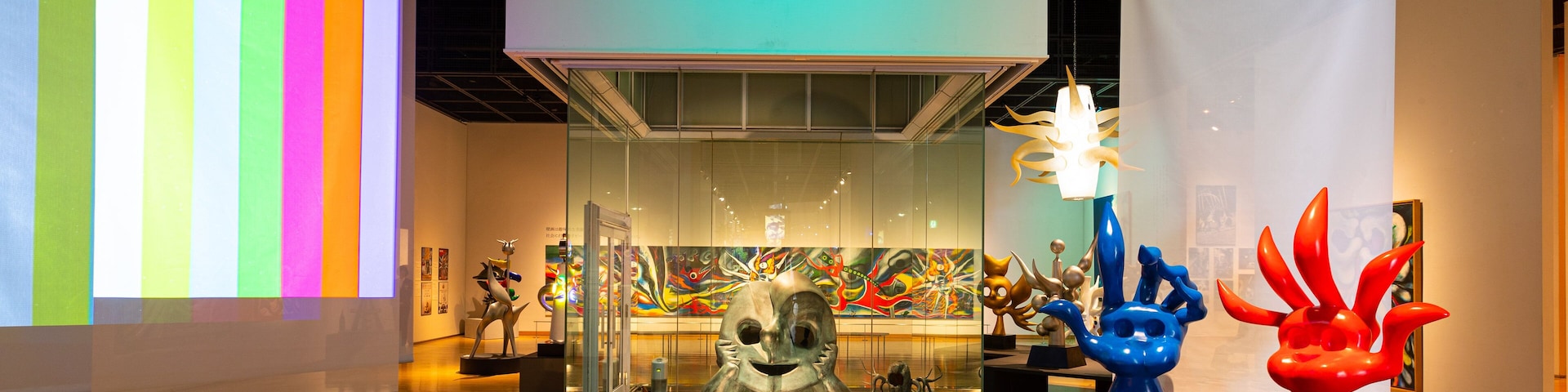 Taro Okamoto Museum of Art which includes art and interior views