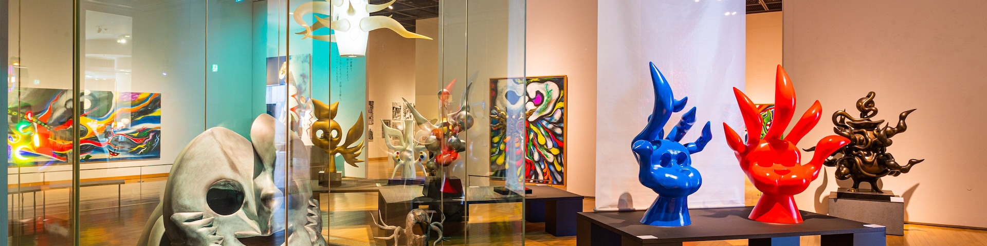 Taro Okamoto Museum of Art showing art and interior views