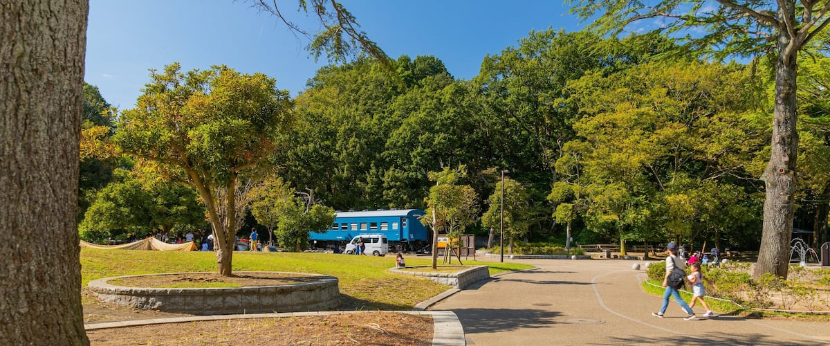 Ikuta Park showing a park